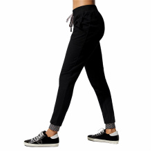 2020 Jiejin en gros de joggeurs noirs massifs solides pantalons de jogger élastique pour hommes